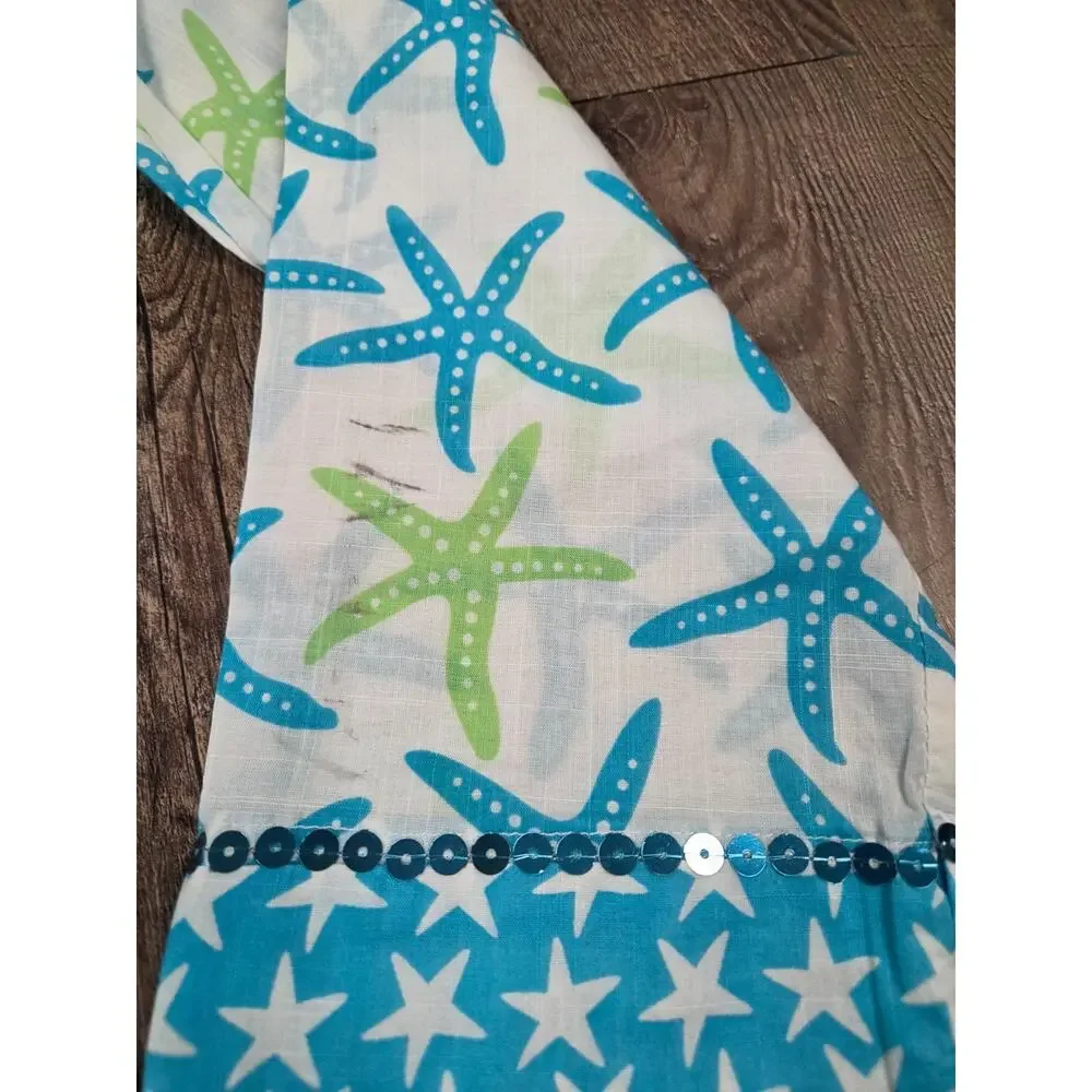 West Indies 100% Pure Soft Cotton Designer V-Neck Tunic Top Starfish Small Dress - Picture 7 of 7